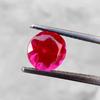 Round Cut Eye Clean Ruby Shade Glass Stone, 1.55 Carat, 7 MM Round Glass Stone, Faceted Round Shape Glass Stone.