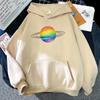 LGBT Streetwear Rainbow Planet Print Hoodie Harajuku Long Sleeve Hoody Ladies Tops Men Regular Sweatshirts Sudaderas Para