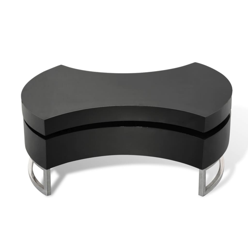 Adjustable Shape Coffee Table High Gloss Black