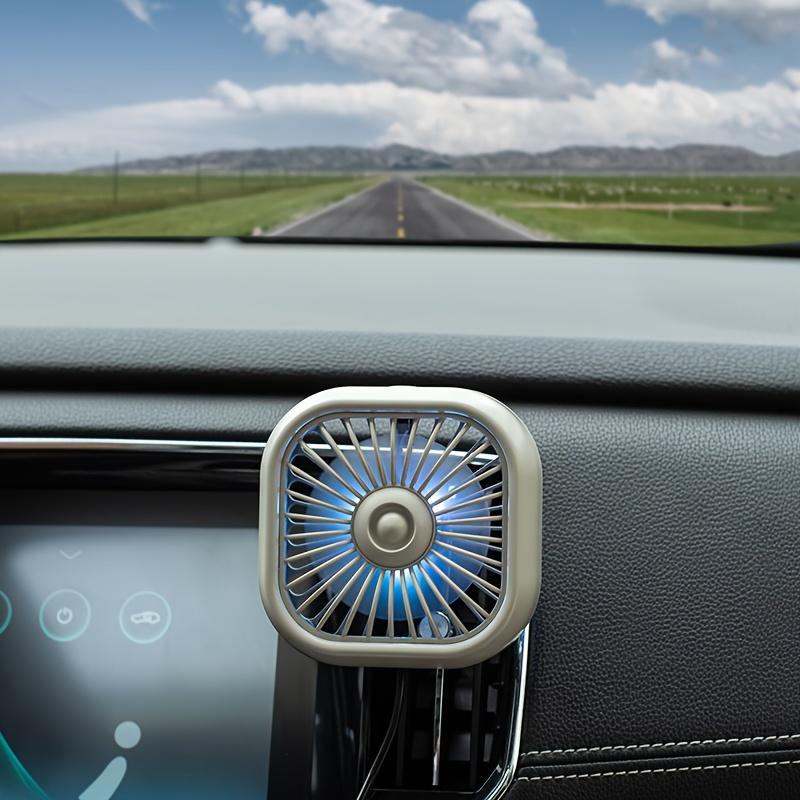 Автомобильный вентилятор USB Автомобильный вентилятор, Электрический охлаждающий вентилятор Вентилятор, крепящийся на воздуховод Мощный 2,5 Вт 3 скорости и вращающийся