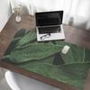Vinyl Anti-Slip Gaming Desk Mat Leaves Close-Up 120x60 cm