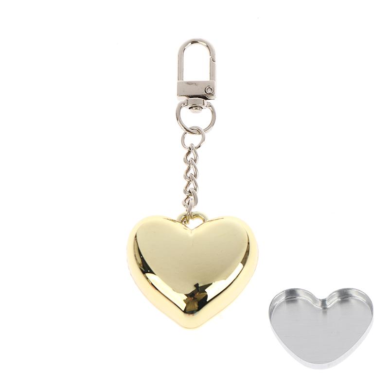 1pcs Case Container Mini Empty Aluminum Pan Key Chain Lipstick Packaging and Heart Shape Blush Powder Box Eye Shadow With