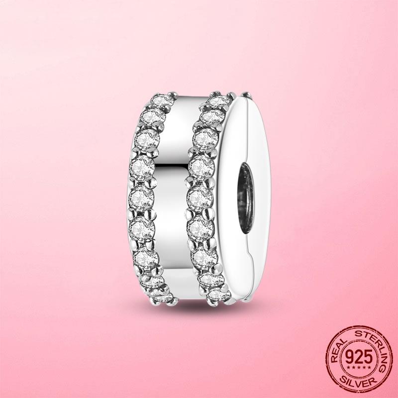 Застежка-зажим, цепочка-зажим из серебра 925 пробы, подвески-звездочки, бусины-стопоры, оригинальный браслет dora, оригинальные украшения своими руками