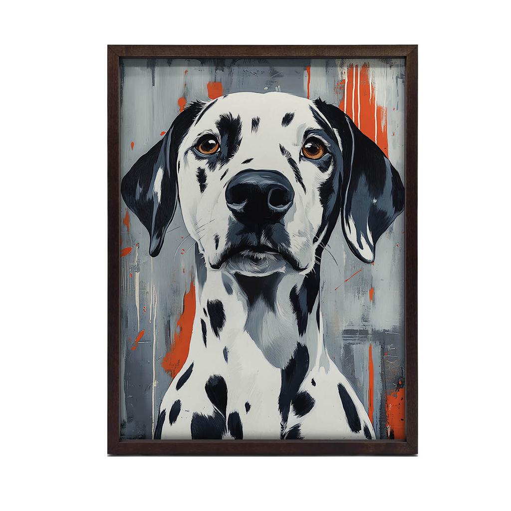 Plakat Dalmatyńczyk W Abstrakcyjnym Stylu Plakat Dalmatyńczyk W Abstrakcyjnym Stylu, 30X40 Cm, Bez Ramy, Płótno Premium Na Blejtramie