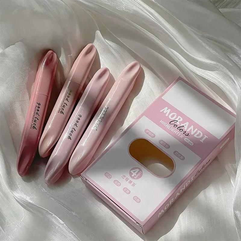 4 шт./набор Morandi градиентный цветной маркер Ins красивый маркер студенческий альбом блокнот маркер ручка кавайные канцелярские принадлежности