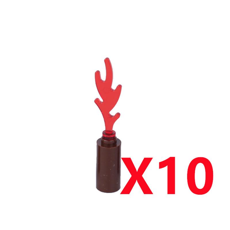 MOC Строительные блоки Костер Пламя Средневековая Бутылка вина Набор аксессуаров Модель подсвечника Мини-кирпич Совместимая игрушка Подарок Сделай сам X019