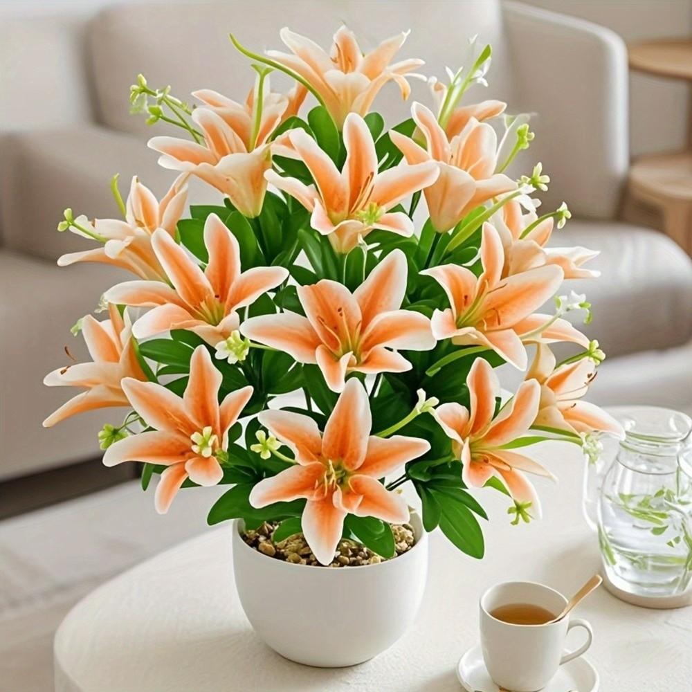 Floral Arrangement Fake Flowers 18 Heads Flower Bouquet Wedding Bouquet Photography Props