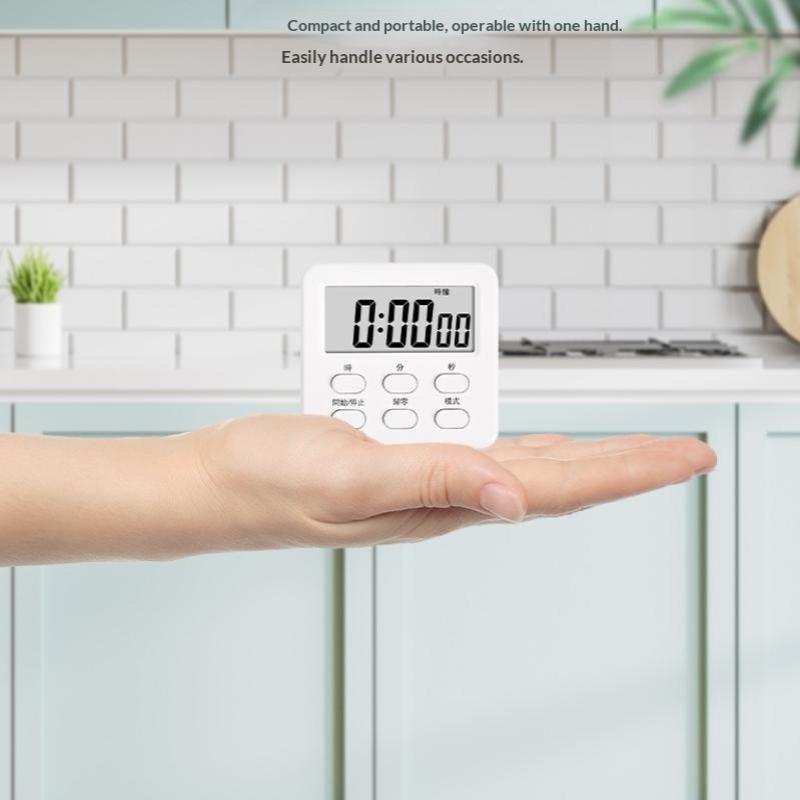 Digital Kitchen Timer Big LCD Screen One Hand Operation Magnetic Adsorption for Cooking Baking Office Meeting Timing Use