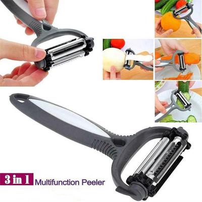 Нож для чистки овощей три-в-одном, многофункциональный, планер для дыни и фруктов, машина для чистки KTY