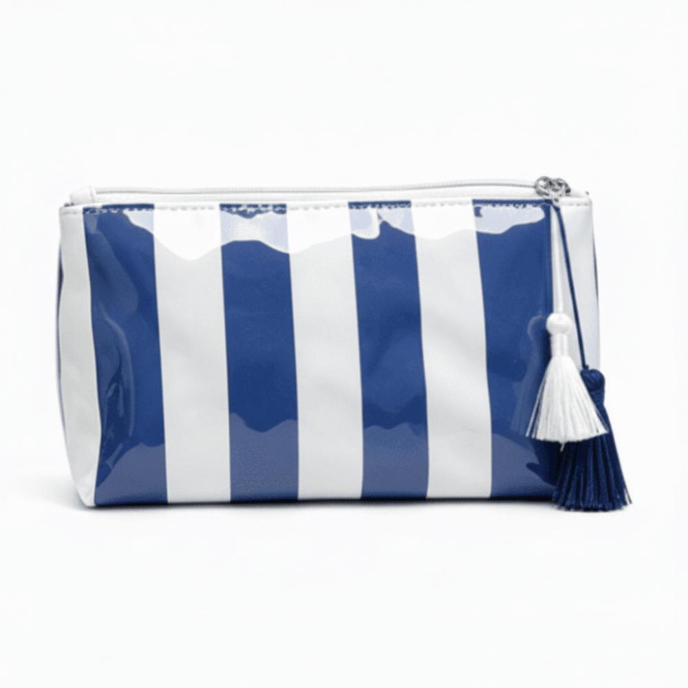 Large Capacity Striped Cosmetic Bag Waterproof Beach Storage Bag Fashion PVC Toiletry Bag  Women