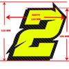 Premium Waterproof UV Resistant 100mm High Neon Fluorescent Racing Number Sticker Reflective JDM Decal Die Cut Vinyl Motorcycle