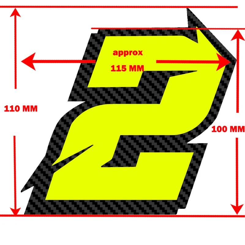 Premium Waterproof UV Resistant 100mm High Neon Fluorescent Racing Number Sticker Reflective JDM Decal Die Cut Vinyl Motorcycle
