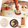 Antique Sealing Wax Stamp Head Space Moon Star Fire Paint for Wedding Invitation Gift Packaging Scrapbooking Card DIY Decoration