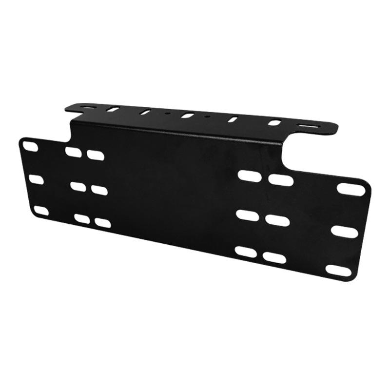 Durable Metal License Plate Mount with Extension & Light Holder for Non-Destructive Installation