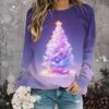 Персонализированная одежда с принтом рождественской елки для осени и зимы, удобная женская толстовка с длинными рукавами, модный топ