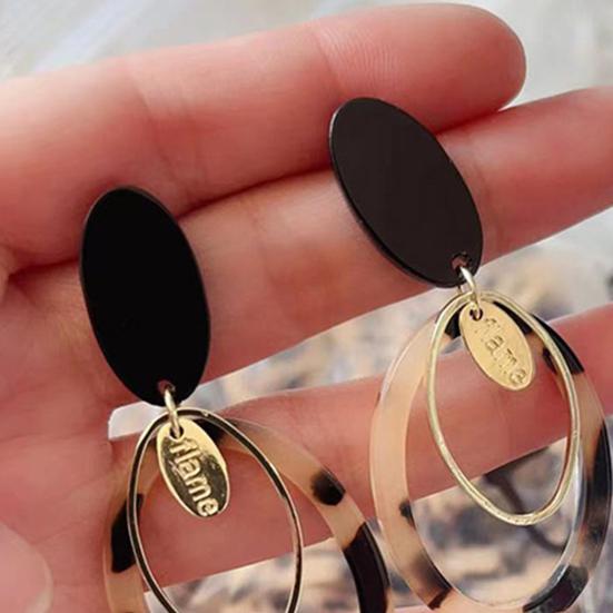 1 пара серег-гвоздиков, преувеличенные многослойные полые большие ретро леопардовые женские серьги-подвески, модные украшения