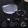 1PC Key Holder Ladies Girls Rectangle DIY Photo Frame Keychian Split Ring Gift For Women Acrylic Keyring Insert Picture Frame
