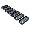 7pcs/set  Front Mesh Grill Grille Insert Cover Trim For Jeep Renegade 2015-2018