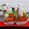 Waza no Kura Stylish Lucky Charm Kutani Ware Pair Ornament A perfect gift for grand 60th 70th 77th and other A great feng shui interior Maneki-neko