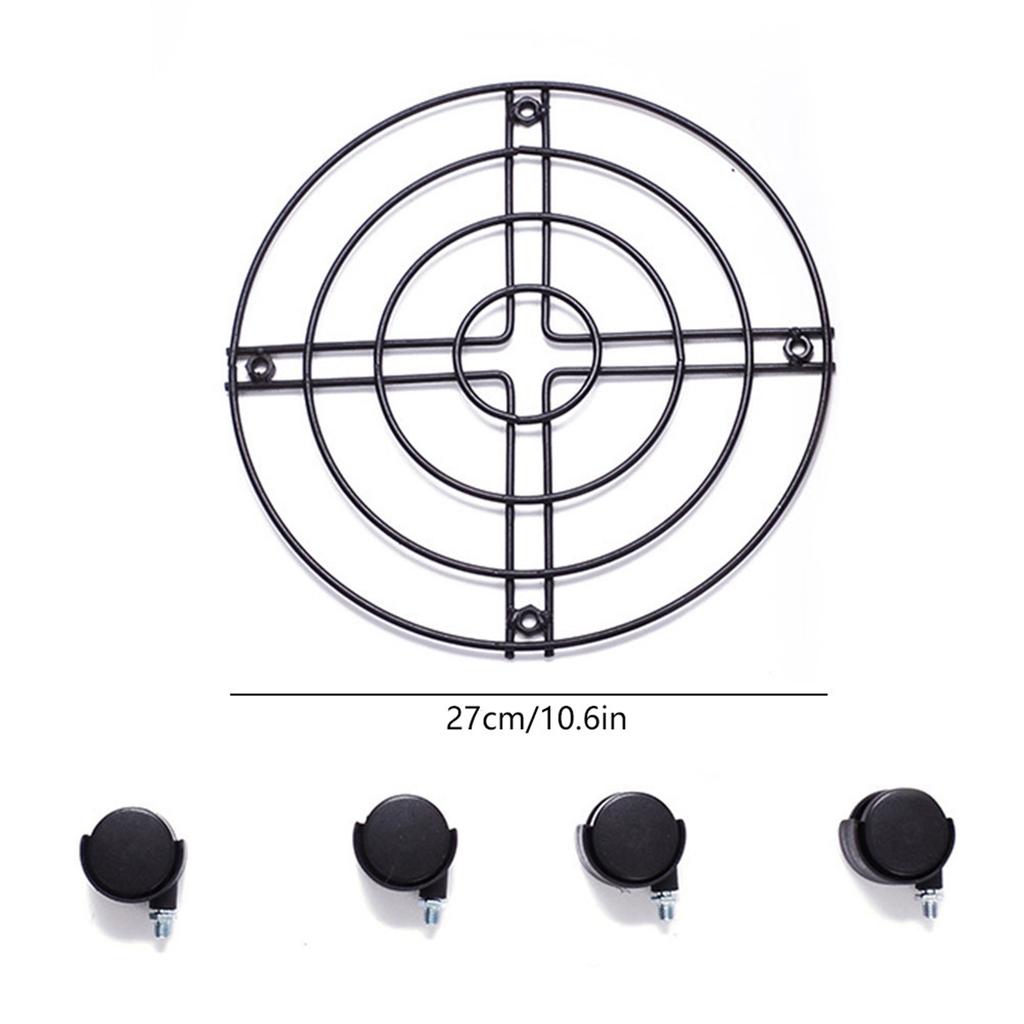 Сверхмощная железная подставка для растений в горшках с колесами, круглая стойка для цветочного горшка для использования в помещении и на открытом воздухе