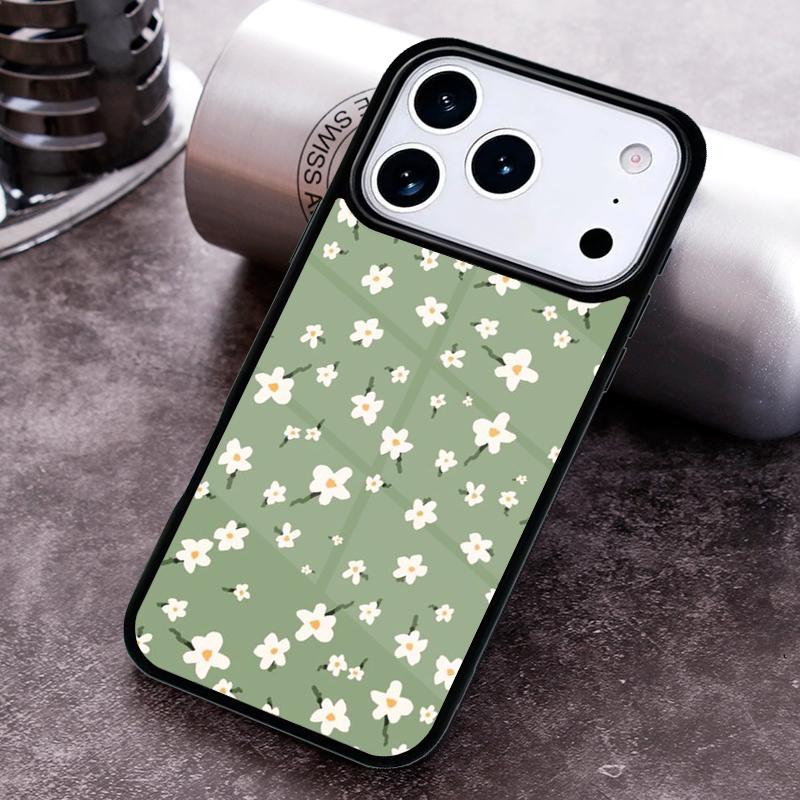 Aesthetic Sage Green Phone Case For iPhone 17 16 15 14 13 12 11 Pro Max Plus 17Air Soft Silicone Cover