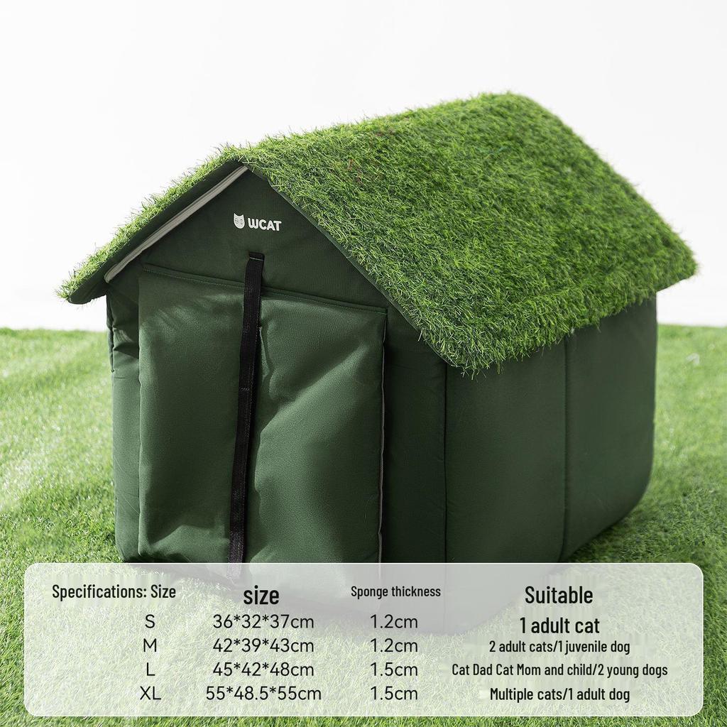 Полностью закрытое водонепроницаемое гнездо для домашних животных для собак и кошек - Осень/Зима