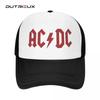 Бейсбольные кепки AC-DC унисекс, шляпы Snapback для любителей, кепки-дальнобойщики, женские дышащие сетчатые козырьки с козырьком