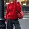Fashionable Simple Round Neck Long-sleeved Sweater Bottoming Woolen Women's Clothing 2025 Autumn Winter