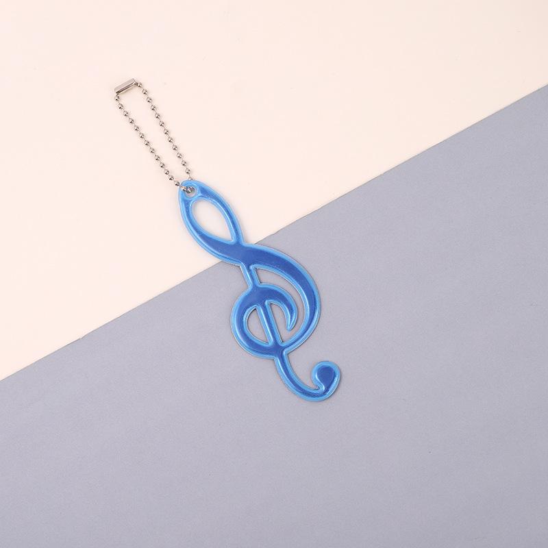2Pcs Color Music Safety Reflector Reflective Keychains Car Keyrings Charm Bag Accessories for Jacket BackPack Strollers Wheelchairs