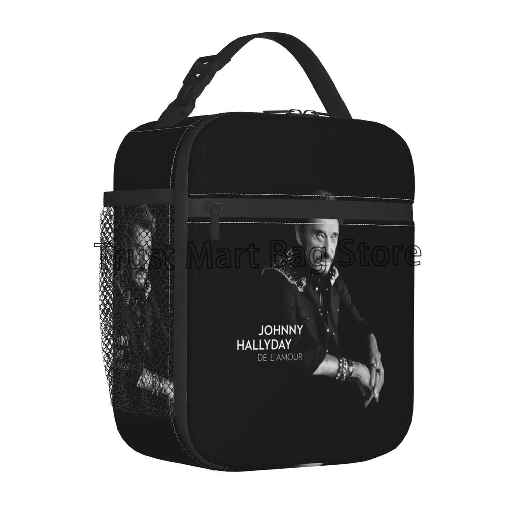 Изолированная сумка-ланчбокс Johnny Hallyday, многоразовая, портативная, водонепроницаемая, термосумка-ланчбокс, сумка-тоут Oxford Bento для работы, пикника