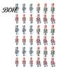 Festival Photo Props 12/24/36Pcs Christmas Nutcracker Wooden Ornaments, Watercolor Soldier Hanging Decoration European Style Set for Tree, Holiday
