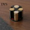 Vehicle Change Holder 3D Printed Universal Coin Holder, Large Capacity for Car, Portable Car Cylindrical Dispenser Rotating Organizer, Trucks