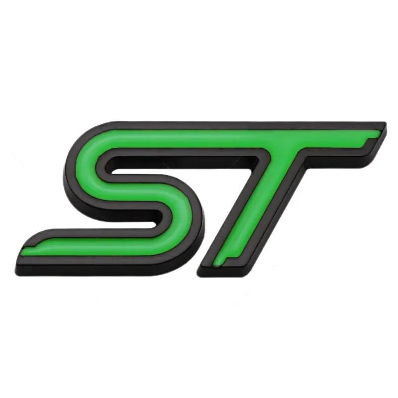 3D металлическая эмблема ST на переднюю решетку радиатора, наклейка на заднее крыло багажника автомобиля для Focus Mondeo Fiesta Edge Escort MK2 MK3 MK4 MK5 MK7