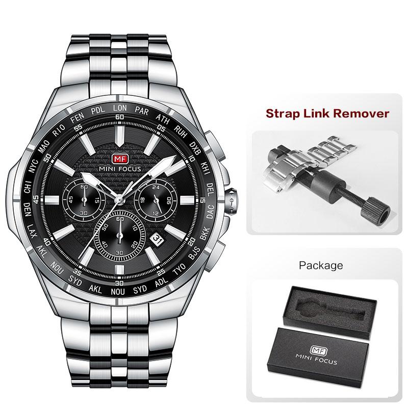 Casual Men's Quartz Watch Chronograph Calendar Luminous Waterproof Elegant Business Watches