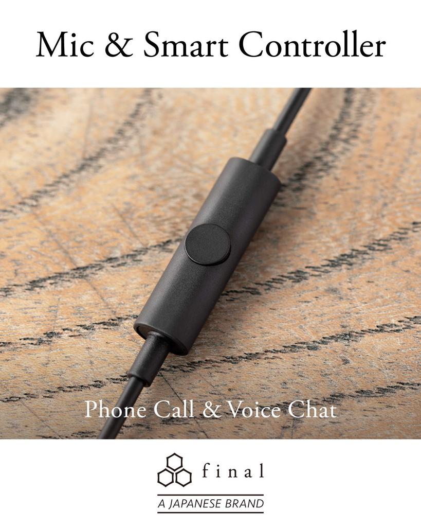 final E1000C Remote Work Earphones with Microphone and Black Wired Controller, FI-E1DPLBLC, 3.5mm