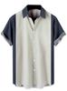 Stylish Abstract Pattern Short Sleeve Button-Up Shirt For Casual Wear