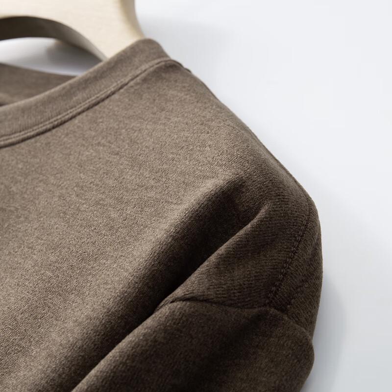 Dibinze Мужской однотонный свитшот большого размера с круглым вырезом