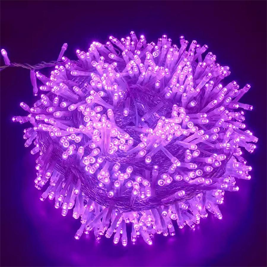 Высокоплотная рождественская гирлянда 2000/4000 светодиодов, водонепроницаемая гирлянда для свадебной вечеринки на рождественскую елку
