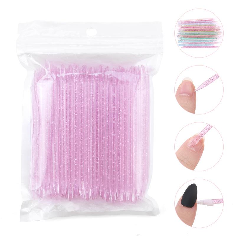 Nail Art Tools, Manicure Cleaning, Acrylic Swab, Double-Ended Dead Skin Push, 50 Bagged Sanding Pens, Point Drill Pens, Dead Skin Forks