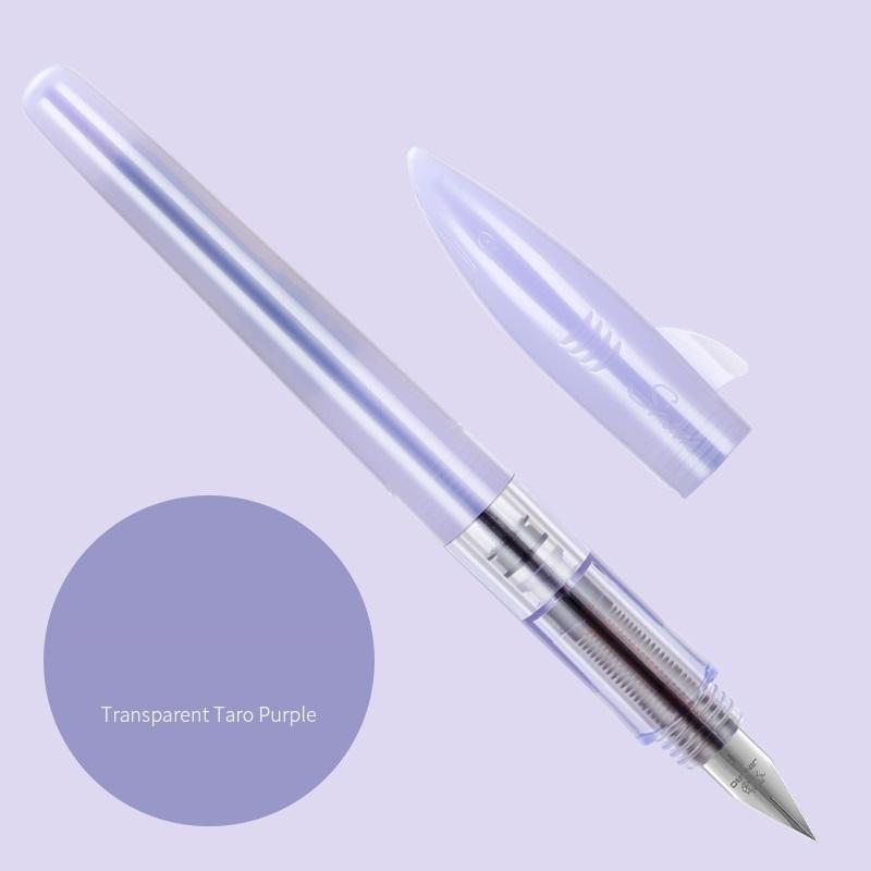 Перьевая ручка Jinhao Shark, прозрачный цветной корпус, тонкий наконечник из нержавеющей стали для офиса, школы, письма