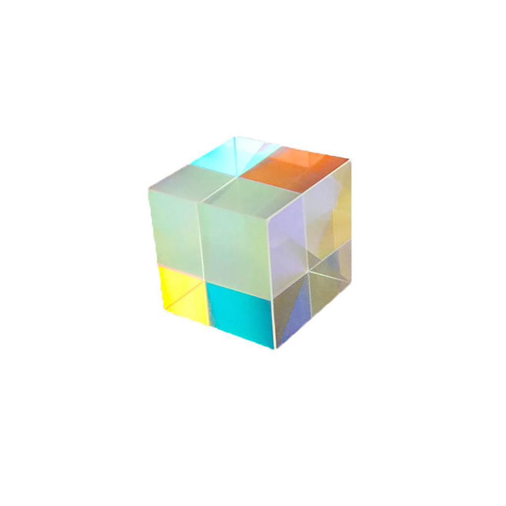 Optical Glass X-cube Dichroic Cube Prism RGB Combiner Splitter Educational Gift