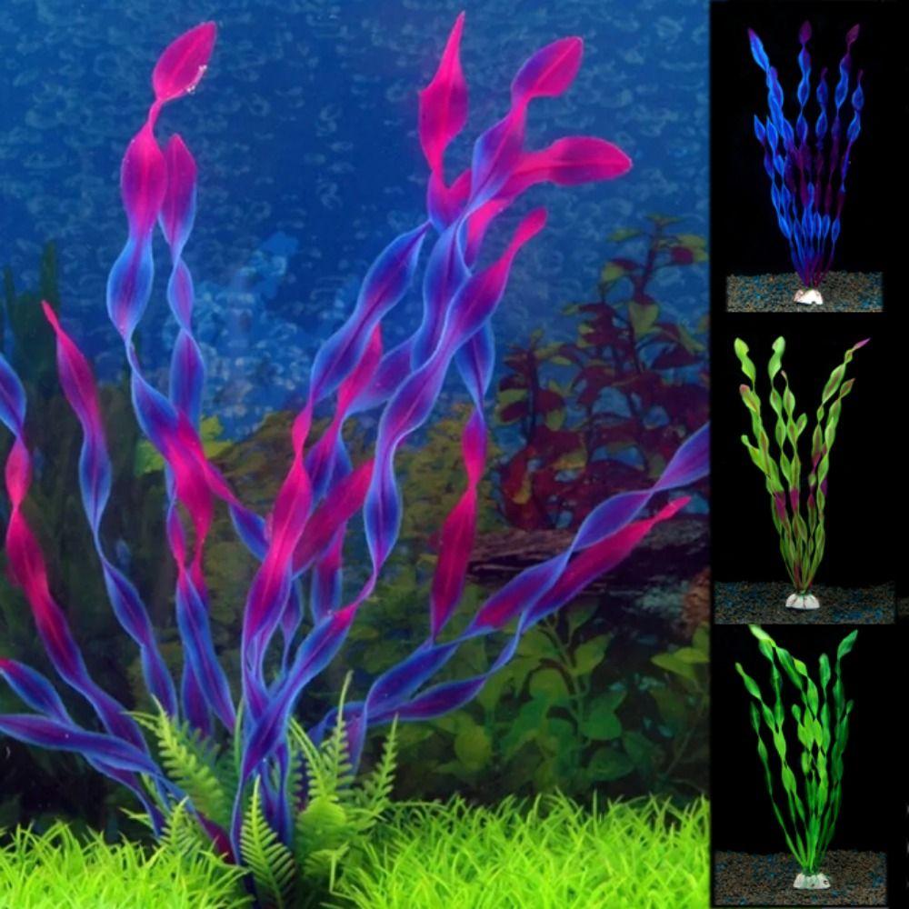 Lifelike Artificial Water Plant Plastic Water Weeds Ornament Aquatic Grass  Fish Tank