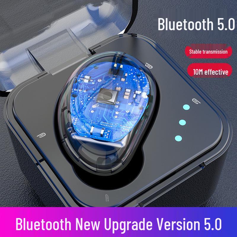 Одноушный Bluetooth 5.0 спортивный наушник с зарядным кейсом (Моно Внутриушные)
