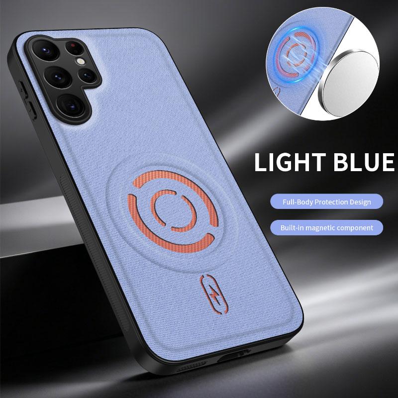 Магнитный Чехол для Телефона с Плетеной Текстурой для Infinix Note 60 Pro Plus Hot 70 Ultra Note 50 Pro 40 Ударопрочный Чехол с Поддержкой Беспроводной Зарядки