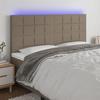 VidaXL LED Headboard Bedroom Furniture Double Bed Accessory Head of Bed Frame Interior Taupe 3122442