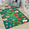 Christmas Theme Soft Carpet, Living Room Bedroom Home Decor Carpet Garden Lawn Carpet Kitchen Kids Bedroom Mat New Year Present