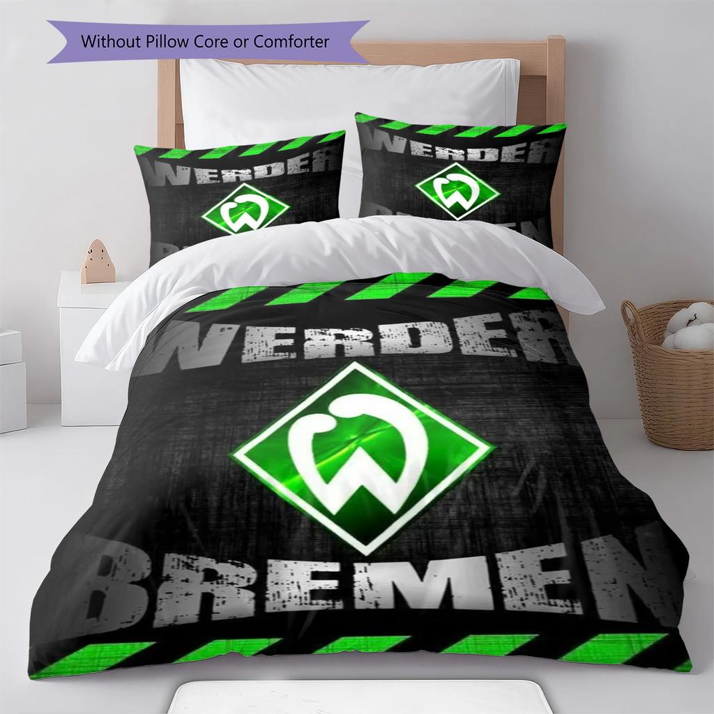 Постельное белье с узором SV Werder Bremen Пододеяльник Наволочка Домашний Декор Подарок (1 пододеяльник + 2 наволочки, без наполнителя)