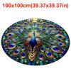 Non-slip Peacock Carpet Soft Door Gasket Durable Blanket  for Living Room Tea Table Bedside