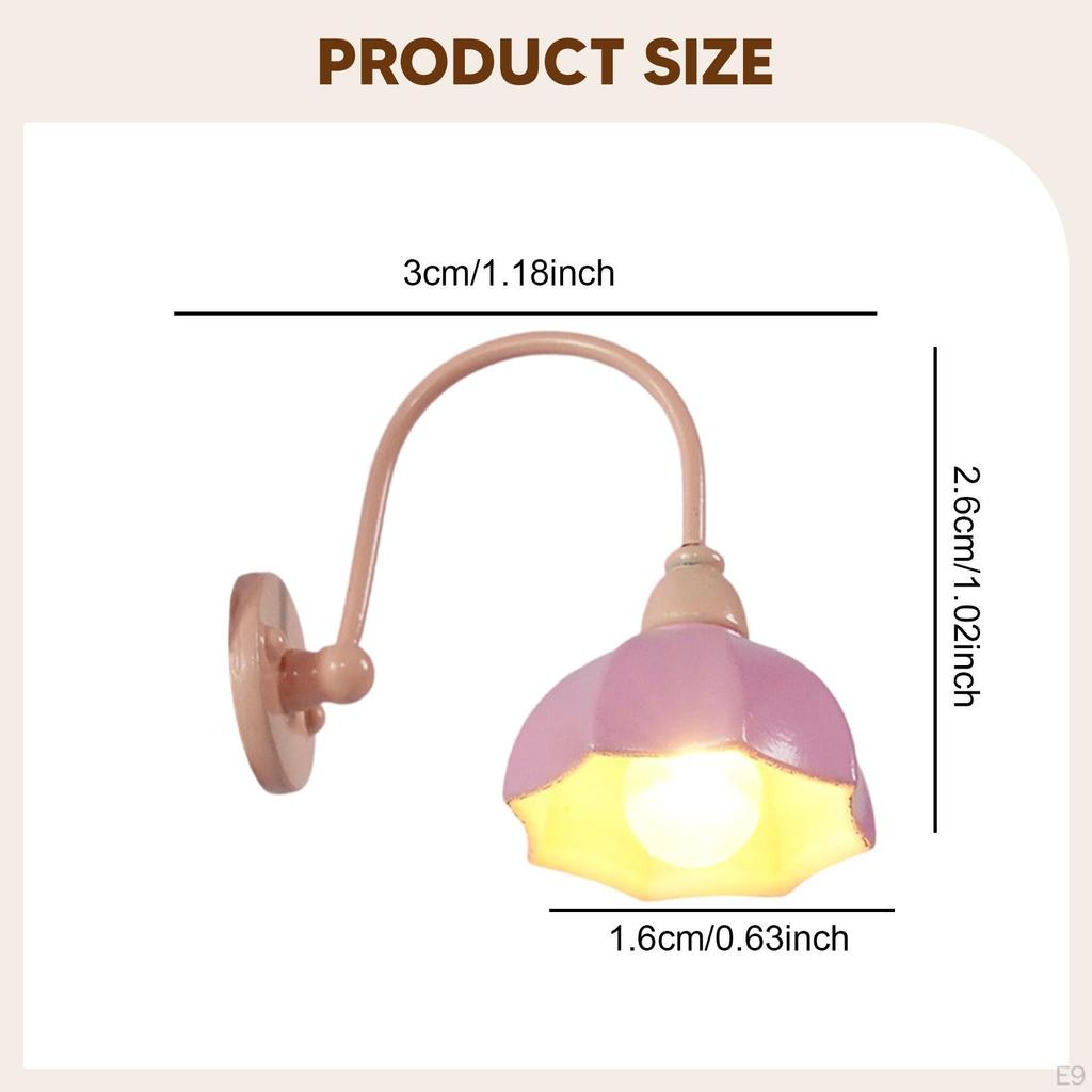 1/12 Кукольный домик Миниатюрные настенные бра Аксессуары Сцена из жизни Мини-игрушка Орнамент Декоративный