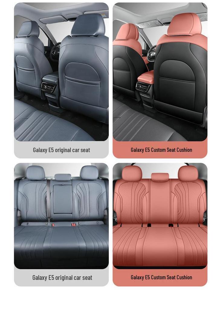 2026 Geely Galaxy E5 Всесезонная дышащая полная кожаная перфорированная чехол на сиденье
